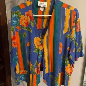 August Max Multicolor Striped Blouse